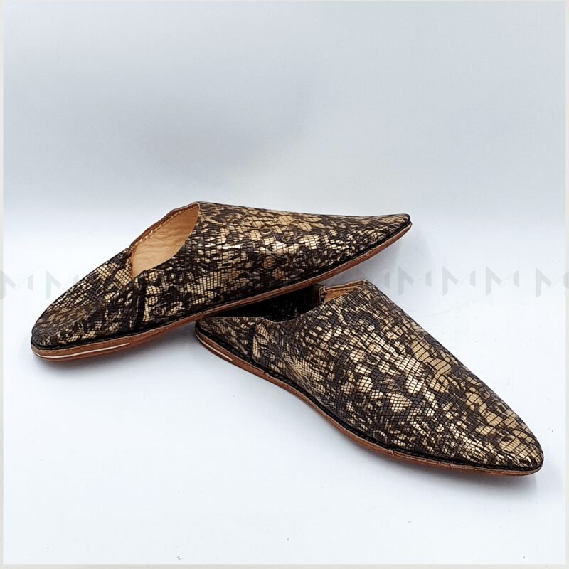 Babouche au cuir croqué